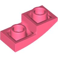 Lego Brick Curved Inverted 2 x 1 / Coral