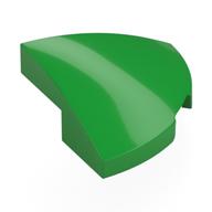 Lego Brick Round Corner, Curved 2 x 2 x 2/3 Quarter Circle / Bright Green