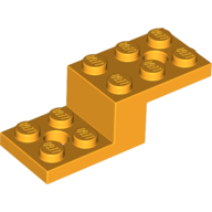 Lego Bracket 5 x 2 x 1 1/3 with Holes, Pin Bottom / Bright Light Orange