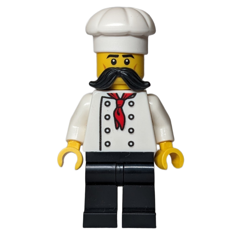 Lego Chef, Black Legs, Black Moustache