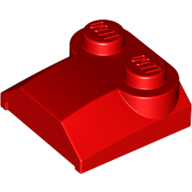 Lego Brick Curved 2 x 2 x 2/3 Two Studs and Lip End / Red
