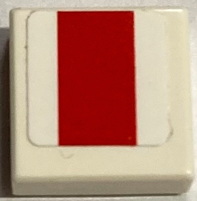 Lego Tile 1 x 1 with SW Red Rectangle Pattern (Sticker) - Set 9493