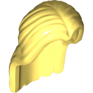 Lego Hair Long Parted in Center / Bright Light Yellow