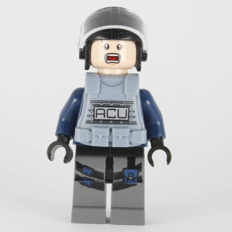 Lego ACU Trooper with Sand Blue Armor, Scared