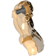 Lego Arm Rock Monster Large, Left with Black Print / Trans-Orange