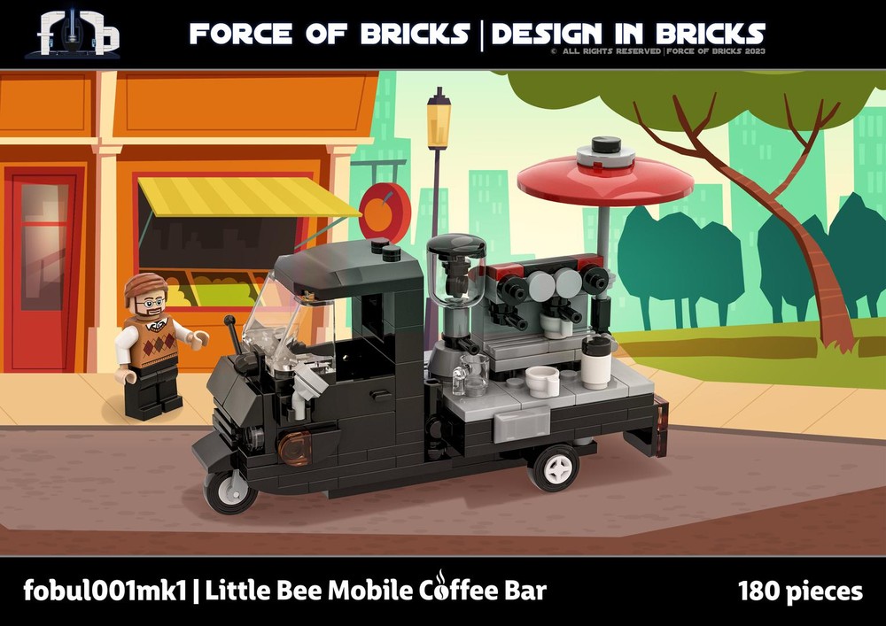 Lego Little Bee Mobile Coffee Bar (fobul001) bundle | Force of Bricks