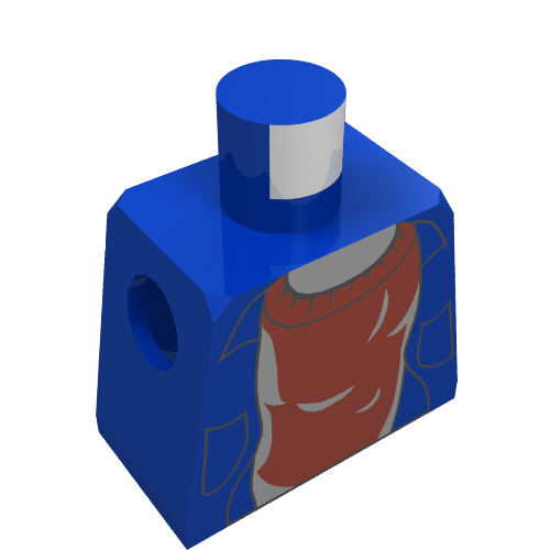 Lego Minifig Torso HP with Jacket and Dark Red Sweater Print