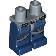 Lego Hips and Dark Blue Legs with U-Wing/Y-Wing Pilot Pockets and Sand Blue Belts Print / Sand Blue