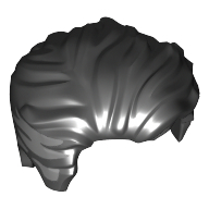 Lego Hair Swept Left Tousled with Light Bluish gray Streak at Temple