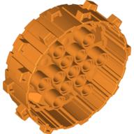 Lego Wheel Hard Plastic with Small Cleats / Orange