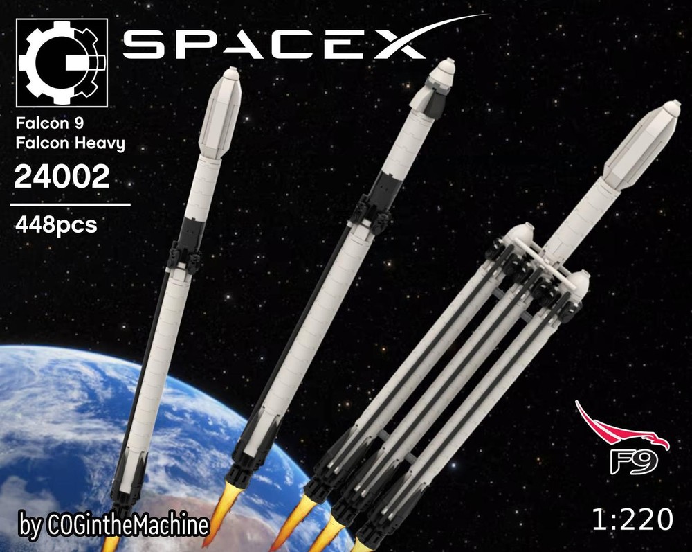 Lego 1:220 Falcon 9 and Falcon Heavy