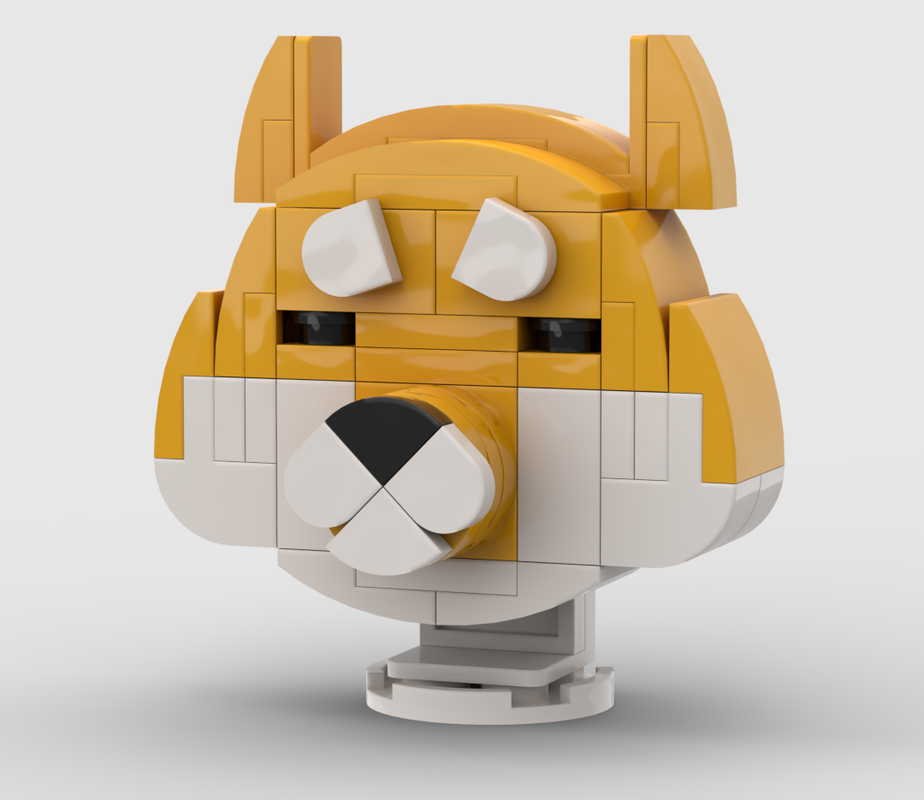 Lego A dog's head in distress.