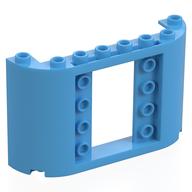 Lego Panel 2 x 8 x 4 with Curved Sides / Medium Blue