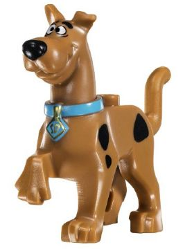 Lego Dog, Great Dane Scooby-Doo Walking with Medium Azure Collar Pattern