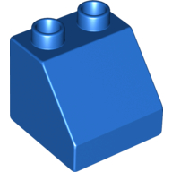 Lego Duplo Brick 2 x 2 Slope 45° / Blue