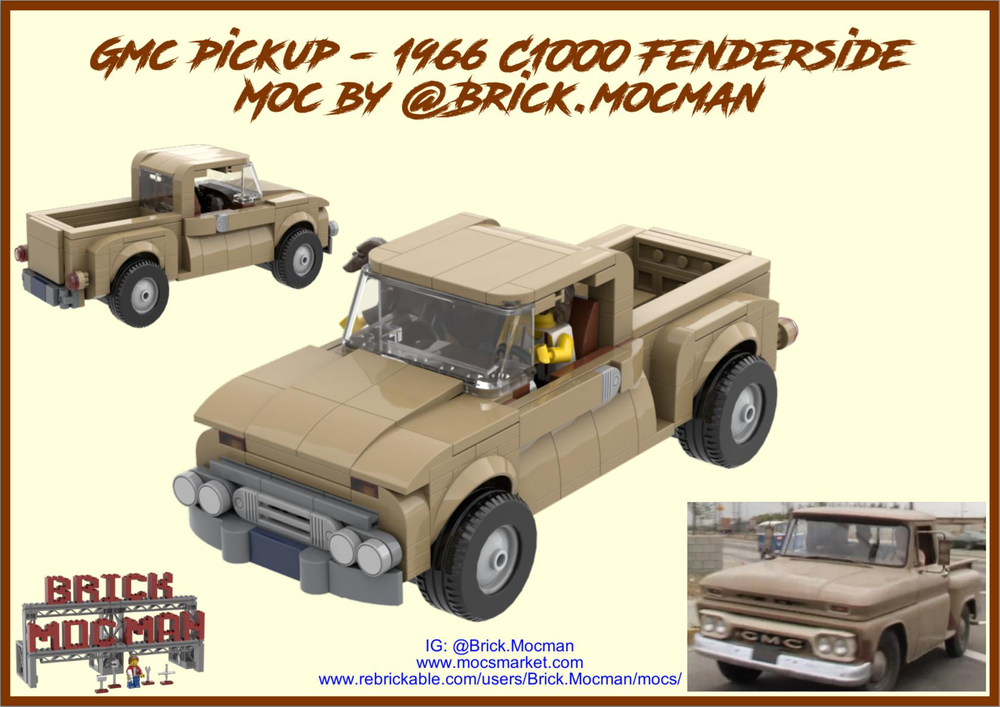 Lego GMC Pickup - 1966 C1000 Fenderside