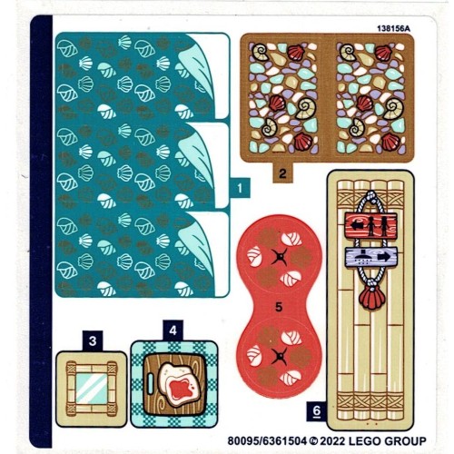 Lego Sticker Sheet for Set 41700-1 / [No Color/Any Color]