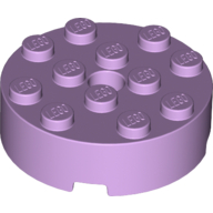 Lego Brick Round 4 x 4 Centre Hole / Lavender