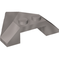 Lego Brick Wedged, Sloped 4 x 4 Pointed / Flat Silver