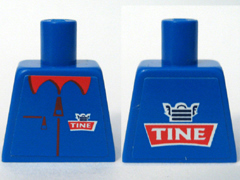 Lego Torso Tine Logo Pattern (Stickers) / Blue