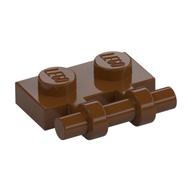 Lego Plate Special 1 x 2 Side Handle [Free Ends] / Reddish Brown