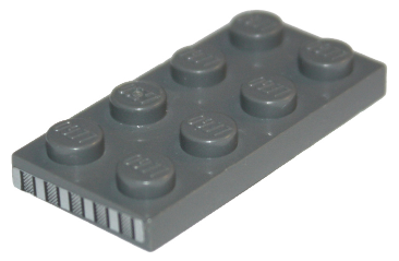 Lego Plate 2 x 4 With Vertical Silver Stripes on Short Edge Pattern (Sticker) - Set 8663