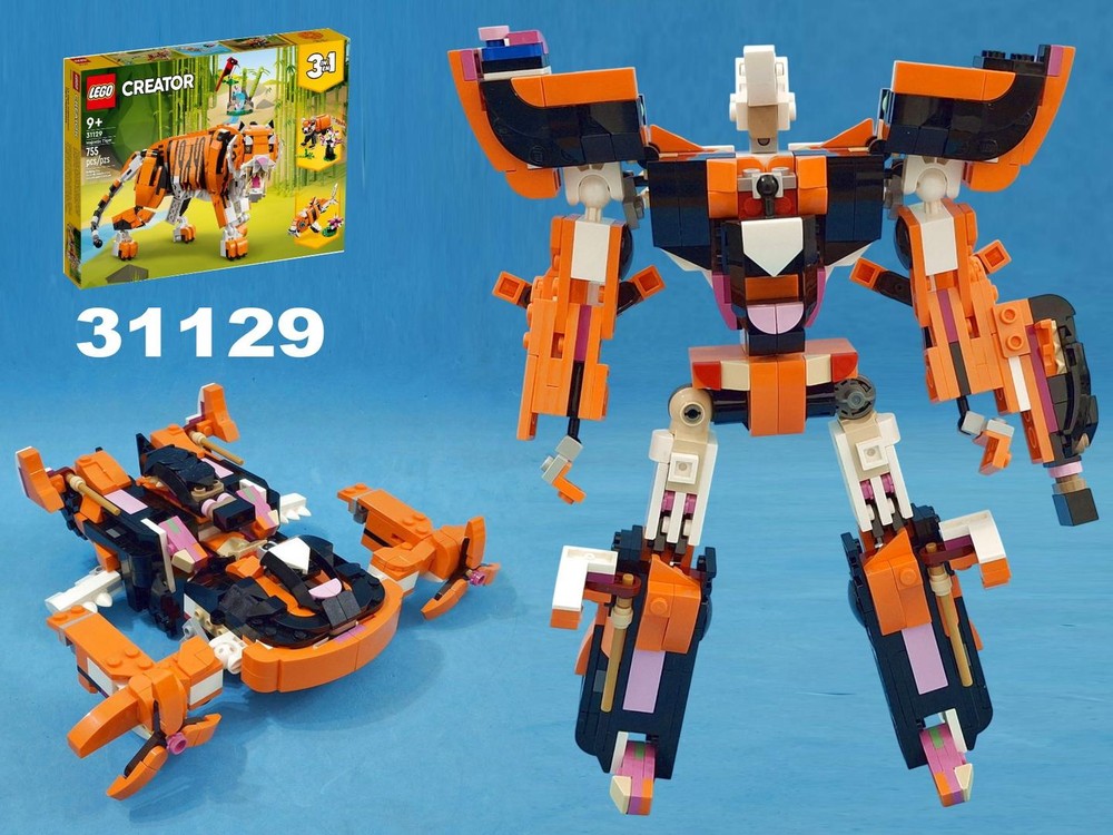 Lego Megatron (Transformers Earthspark) using set 31129
