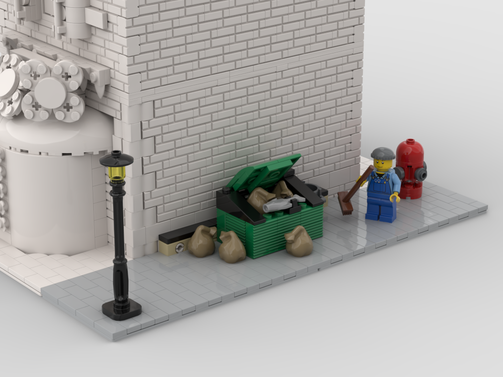 Lego Modular Corner Garbage Man | Turn every modular model into a corner
