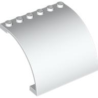 Lego Panel 6 x 5 x 3 1/3 Curved Top / White