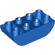 Lego Duplo Brick 2 x 4 Curved Bottom / Blue