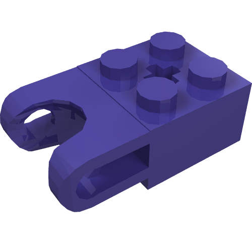 Lego Technic Brick Special 2 x 2 with Ball Socket Wide and Axle Hole / Dark Purple