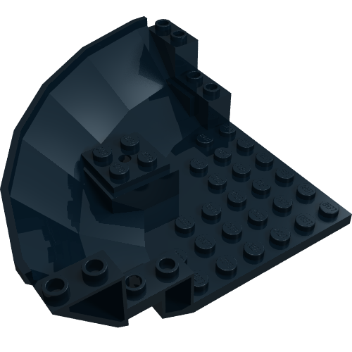 Lego Panel 10 x 10 x 2 2/3 Quarter Saucer Base / Black