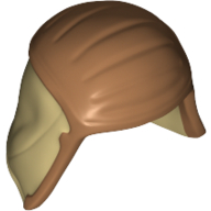 Lego Cap and Neck Protector with Medium Nougat Print (Pao) / Tan