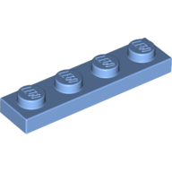 Lego Plate 1 x 4 / Medium Blue