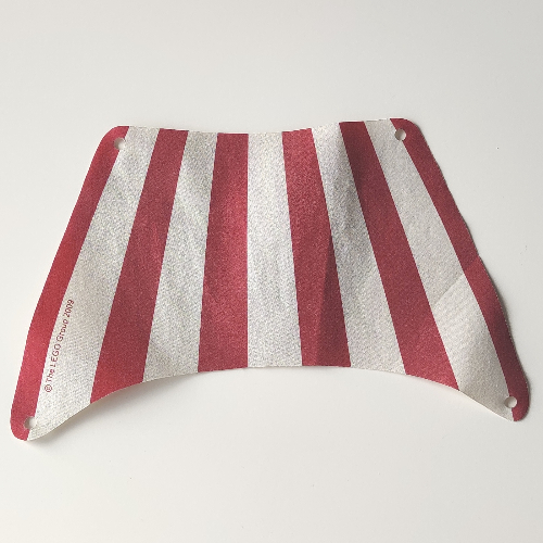Lego Sail, Rectangle, 27 x 17 with Red Stripes