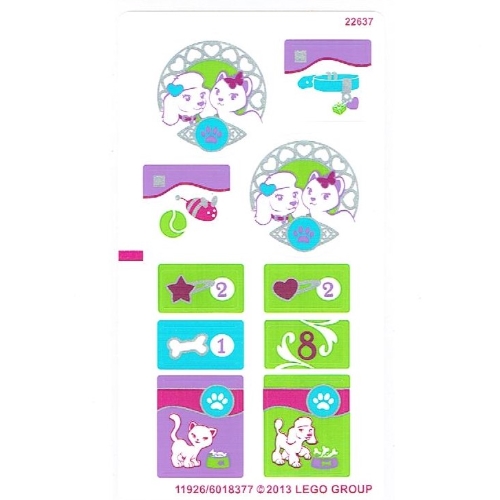 Lego Sticker Sheet for Set 41007-1 / [No Color/Any Color]