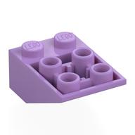 Lego Brick Sloped Inverted 33° 3 x 2, Connections between Studs, Ovoid Bottom Pin / Medium Lavender