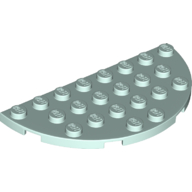 Lego Plate Round Half 4 x 8 / Light Aqua