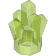 Lego Rock 1 x 1 Crystal 5 Point / Trans-Bright Green