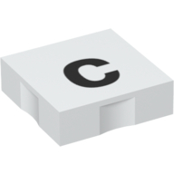 Lego Duplo Tile 2 x 2 with Lowercase 'c' Print