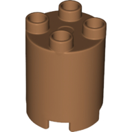 Lego Duplo Brick Round 2 x 2 x 2 / Medium Nougat