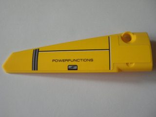 Lego Technic, Panel Fairing # 6 Long Smooth, Side B with Panels and Black 'POWERFUNCTIONS' Pattern (Sticker) - Set 8043