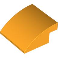 Lego Brick Curved 4 x 4 x 1 2 / 3 / Bright Light Orange