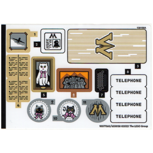 Lego Sticker Sheet for Set 76403-1 / [No Color/Any Color]