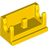 Lego Hinge Brick 1 x 2 Base / Yellow