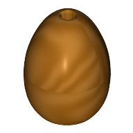 Lego Food Egg with 1.5mm Hole [Plain] / Metallic Gold