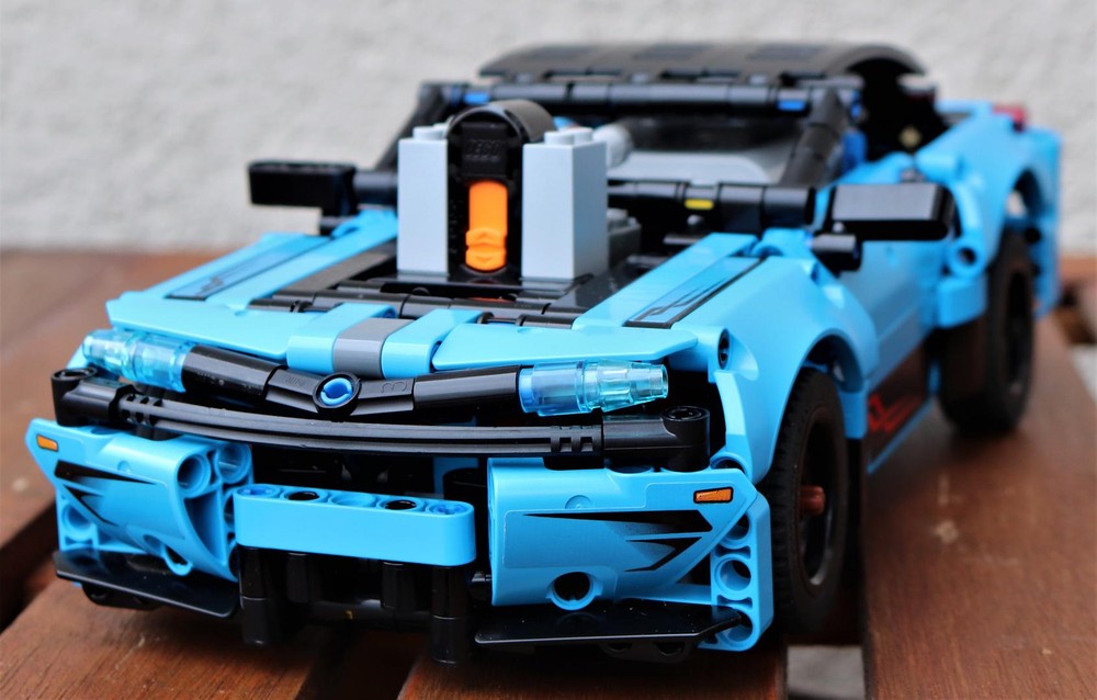 Lego 42098 Blue Car RC + Front Light