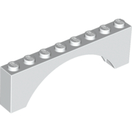 Lego Brick Arch 1 x 8 x 2 / White