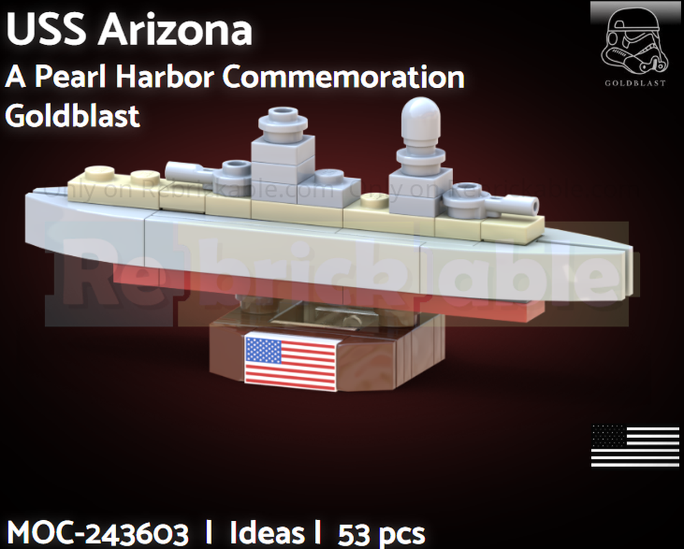 Lego USS Arizona - A Pearl Harbor Commemoration