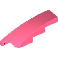 Lego Brick Wedged, Curved 1 x 4 with Stud Notch Left / Coral